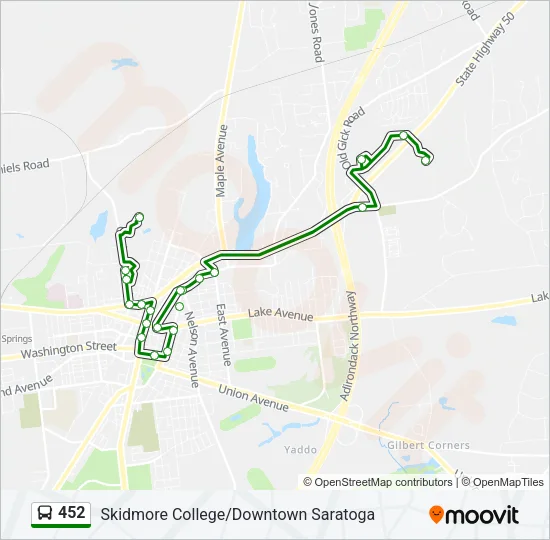 452 Bus Line Map