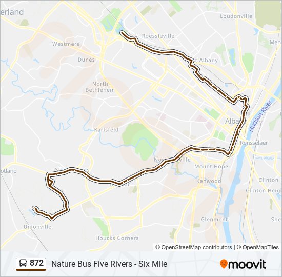 872 bus Line Map