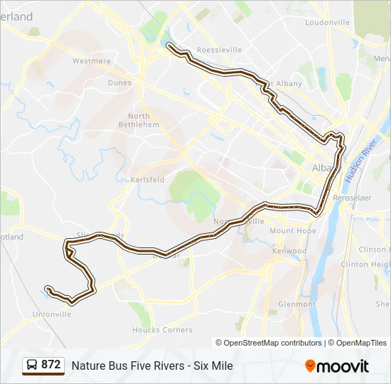 872 Bus Line Map