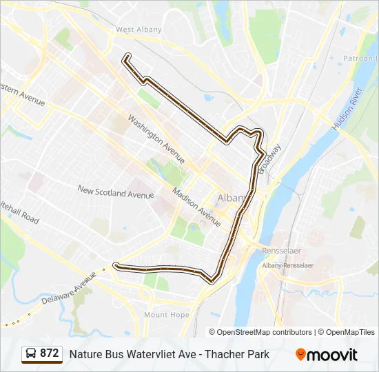 872 Bus Line Map