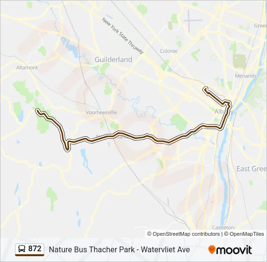 872 Bus Line Map
