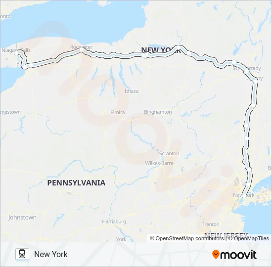 EMPIRE SERVICE Train Line Map
