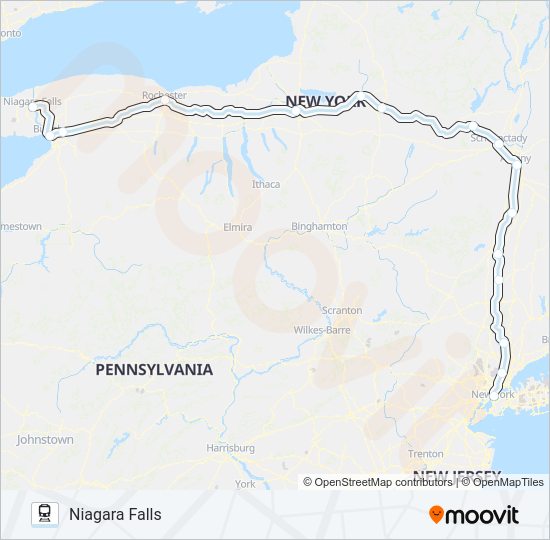 EMPIRE SERVICE Train Line Map