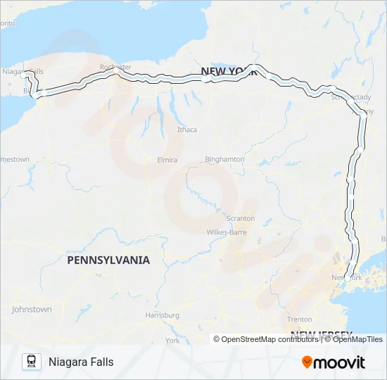 EMPIRE SERVICE Train Line Map