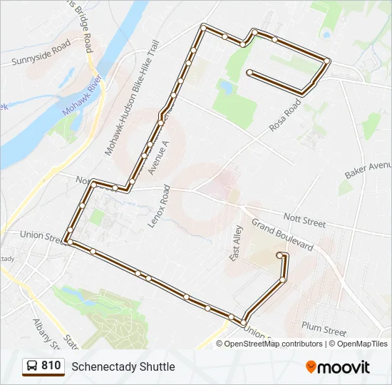 810 Bus Line Map