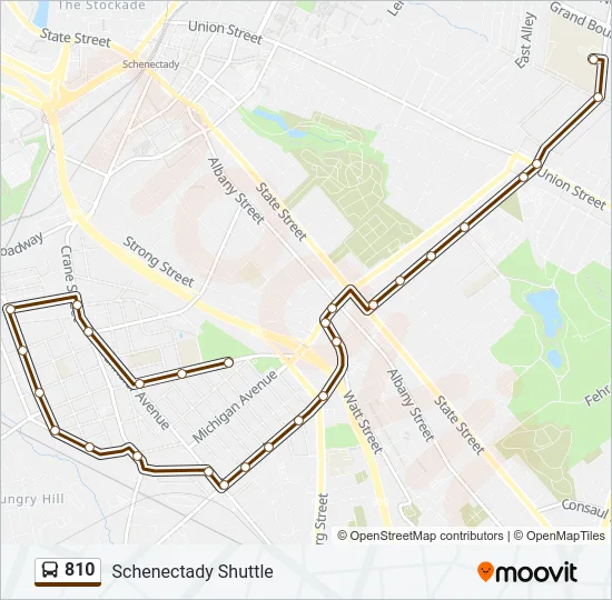 810 Bus Line Map
