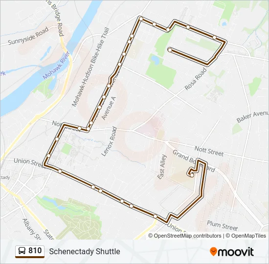 810 Bus Line Map