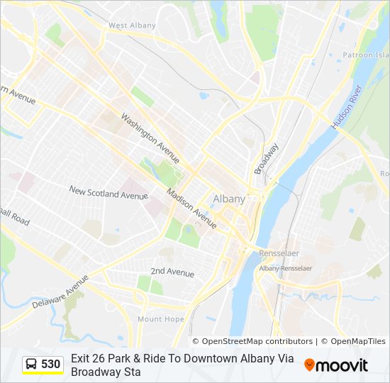 530 Route Schedules Stops Maps Exit 26 Park Ride To Downtown Albany Via Broadway Sta Updated