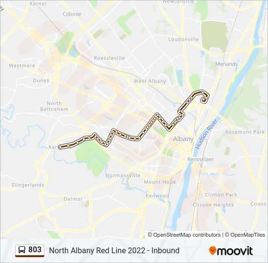 803 Bus Line Map