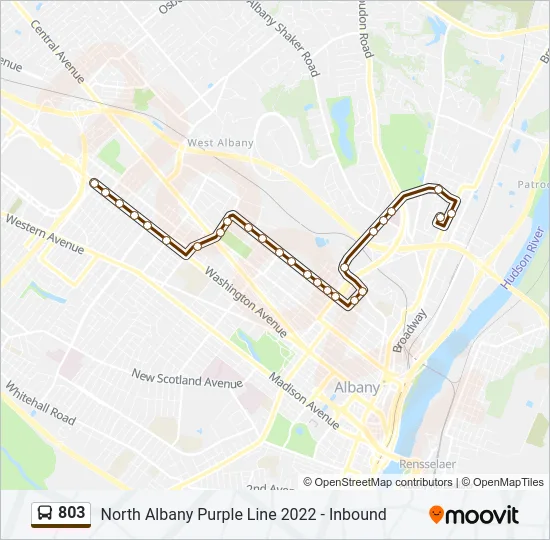 803 Bus Line Map