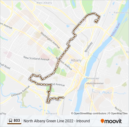 803 bus Line Map