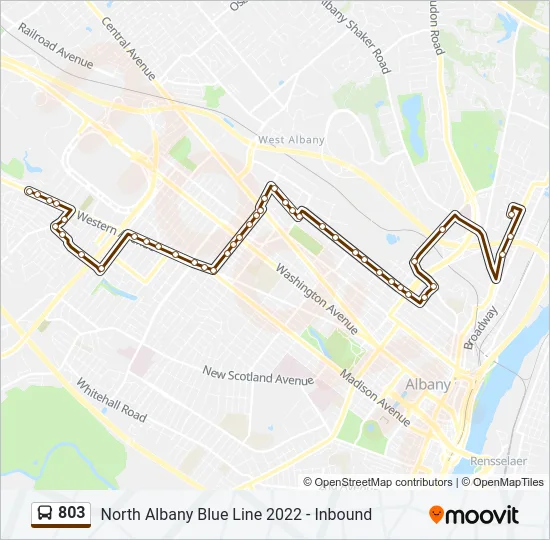 803 Bus Line Map