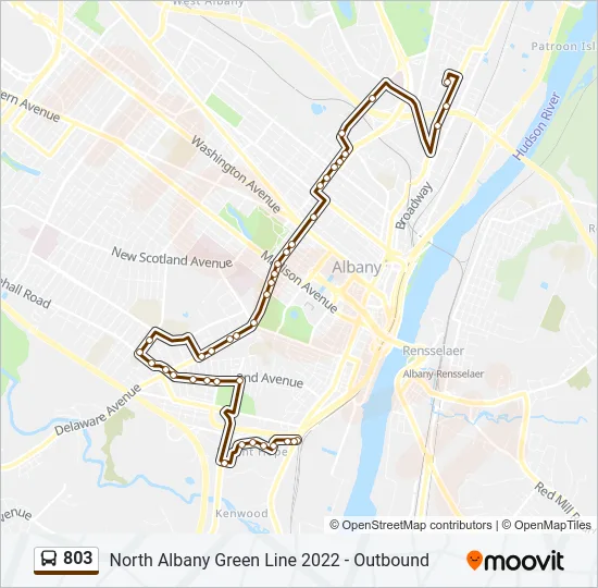 803 Bus Line Map