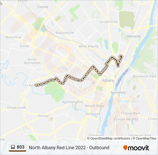 803 Bus Line Map