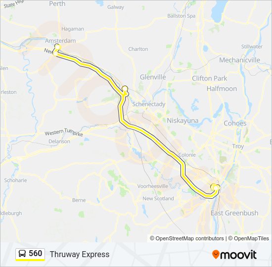 560 bus Line Map