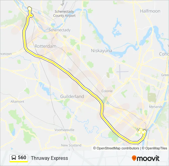 560 Bus Line Map