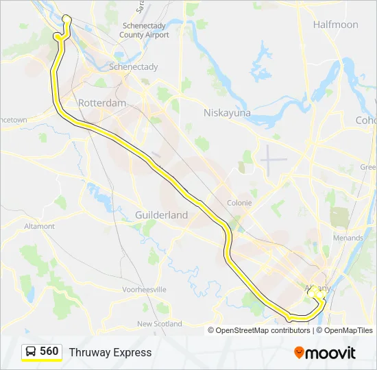 560 Bus Line Map