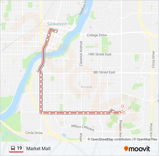 19 Route: Schedules, Stops & Maps - Market Mall (Updated)