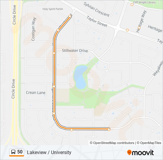 50 bus Line Map