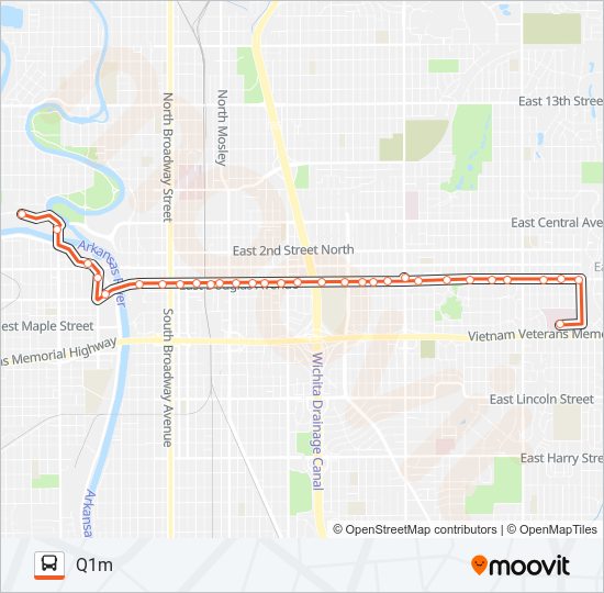 Q-LINE CLIFTON T Bus Line Map