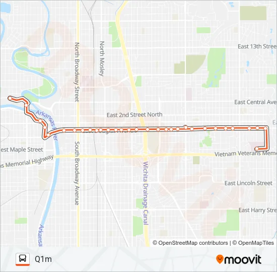 Q-LINE CLIFTON T Bus Line Map