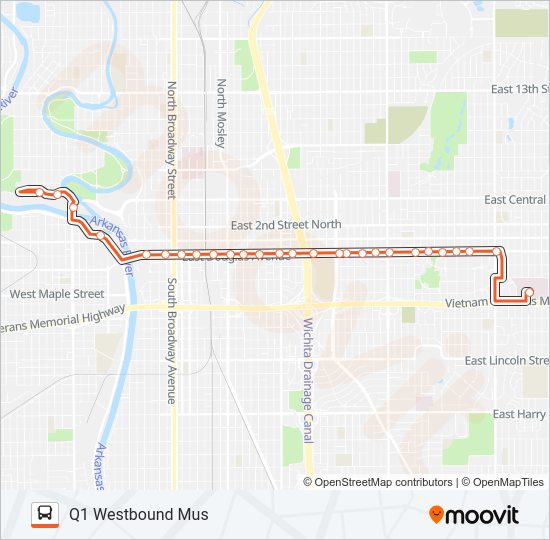 Q-LINE CLIFTON T Bus Line Map