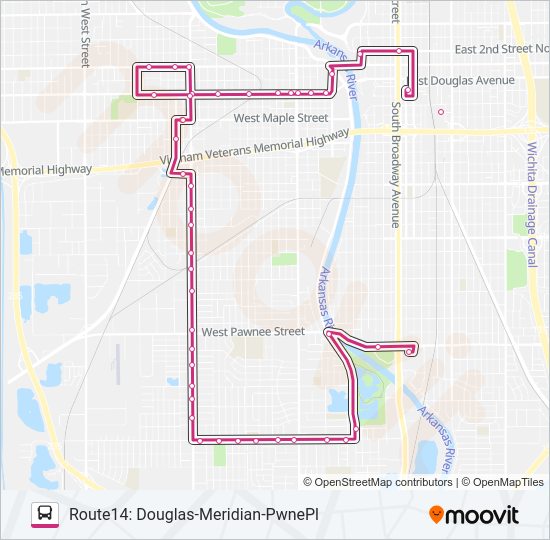 ROUTE14: DOUGLAS Bus Line Map