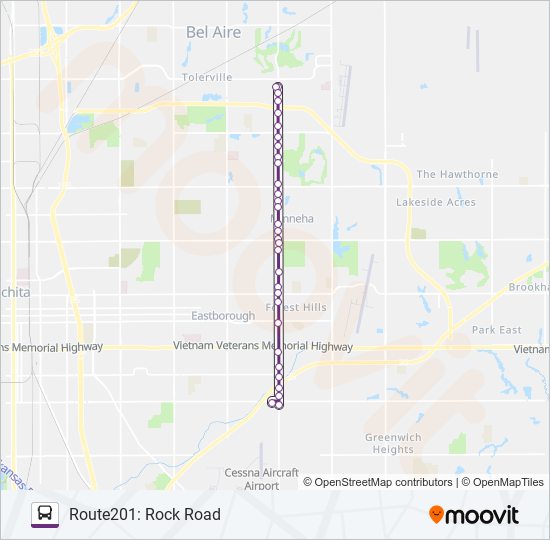 Mapa de ROUTE201: ROCK R de autobús