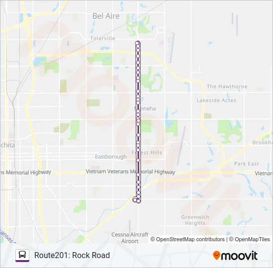 ROUTE201: ROCK R Bus Line Map