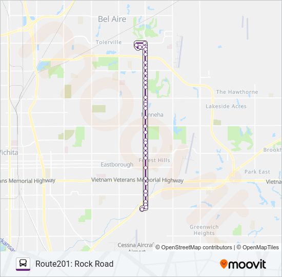 ROUTE201: ROCK R Bus Line Map
