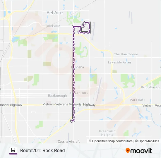 ROUTE201: ROCK R Bus Line Map