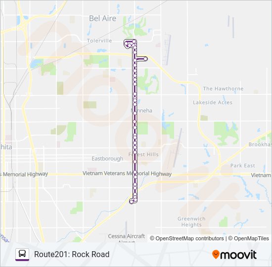 ROUTE201: ROCK R Bus Line Map