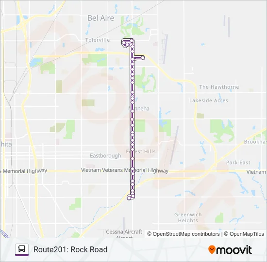 ROUTE201: ROCK R Bus Line Map