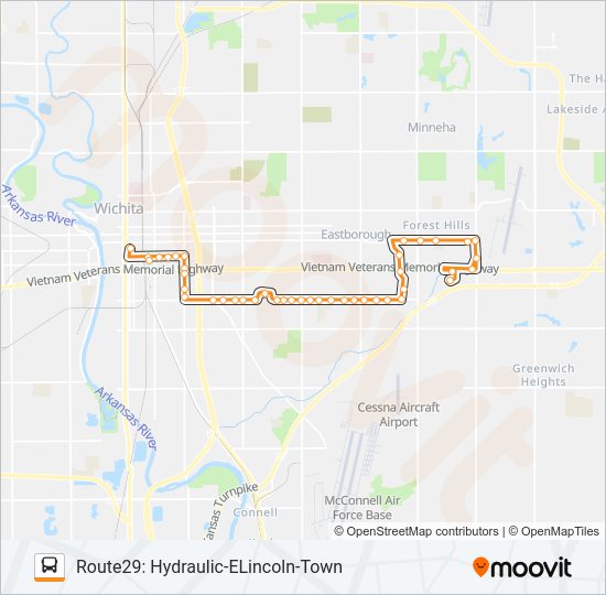 ROUTE29: HYDRAUL bus Line Map