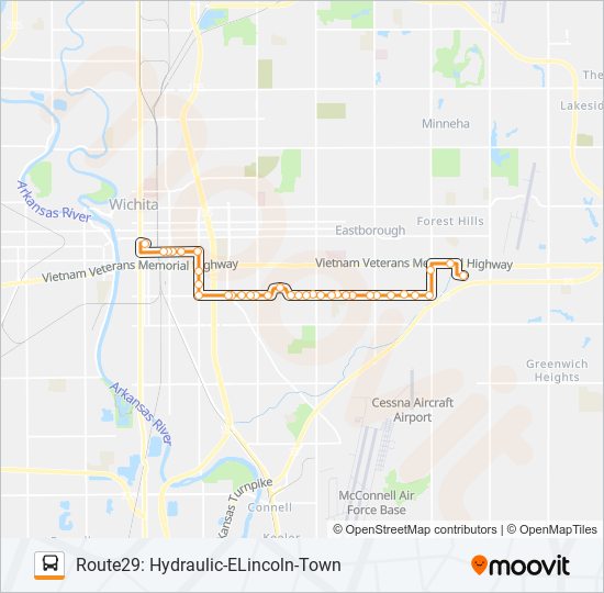 ROUTE29: HYDRAUL bus Line Map