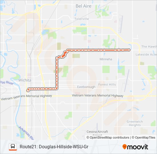 ROUTE21: DOUGLAS bus Line Map