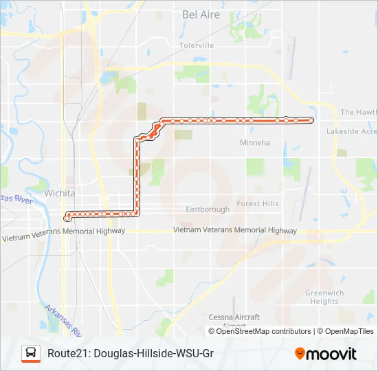 ROUTE21: DOUGLAS Bus Line Map