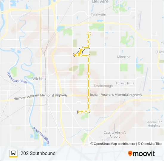 202: OLIVE Bus Line Map