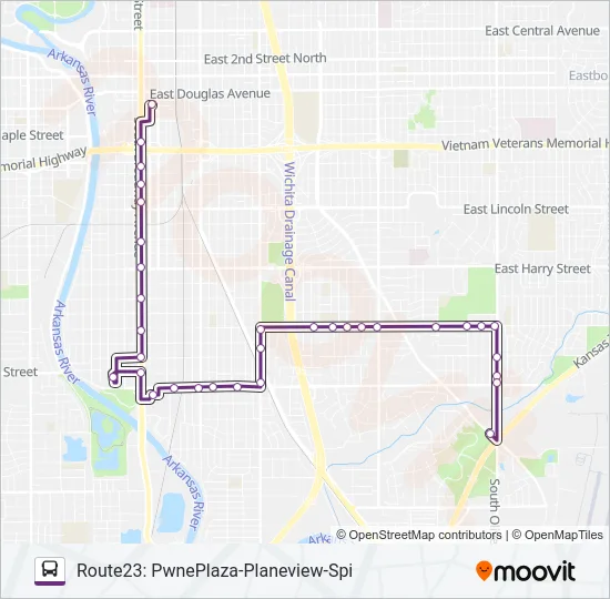 ROUTE23: PWNEPLA Bus Line Map
