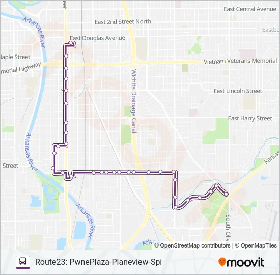 ROUTE23: PWNEPLA Bus Line Map