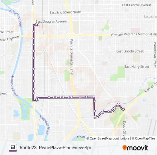 ROUTE23: PWNEPLA Bus Line Map