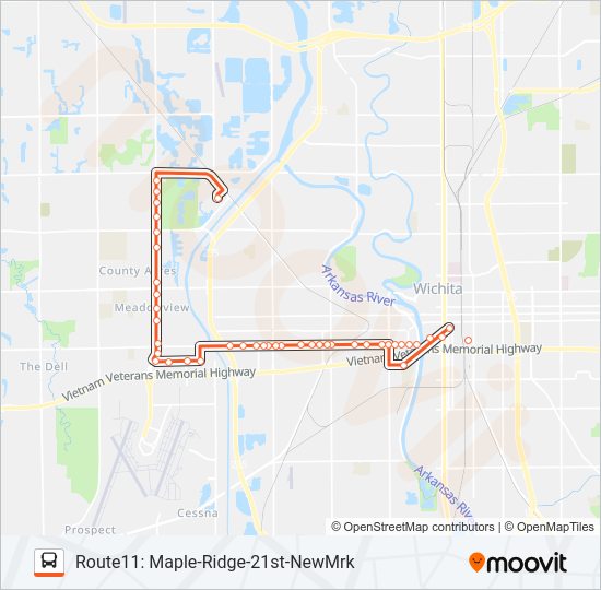 ROUTE11: MAPLE-R bus Line Map