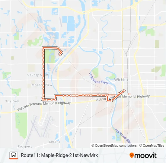 ROUTE11: MAPLE-R Bus Line Map