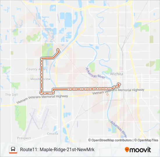 ROUTE11: MAPLE-R Bus Line Map