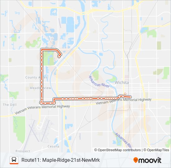 ROUTE11: MAPLE-R bus Line Map