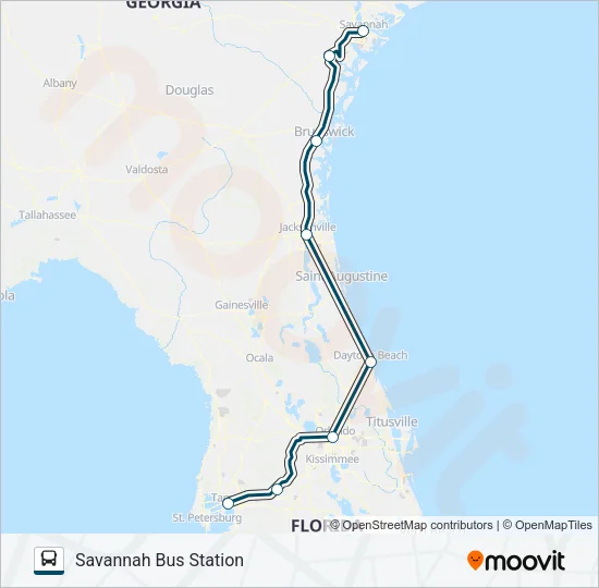 GREYHOUND US0662 Bus Line Map