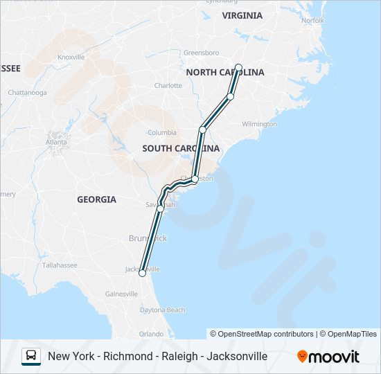 GREYHOUND US0700 Bus Line Map