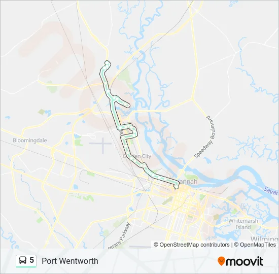 5 Bus Line Map