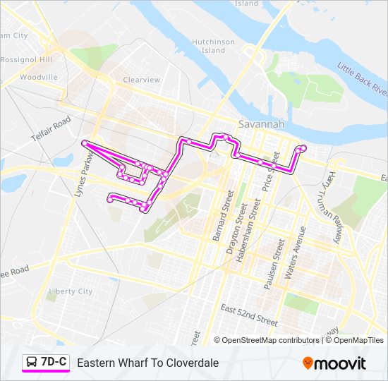 7D-C Bus Line Map