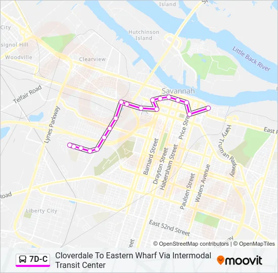 7D-C Bus Line Map